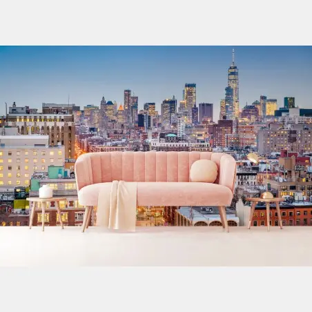 Wall mural New York skyline at dusk • Wallissimo®