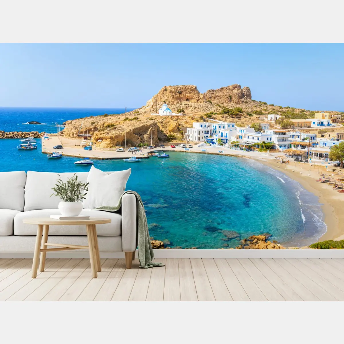 Wall mural Finiki bay, Karpathos coastal view • Wallissimo®