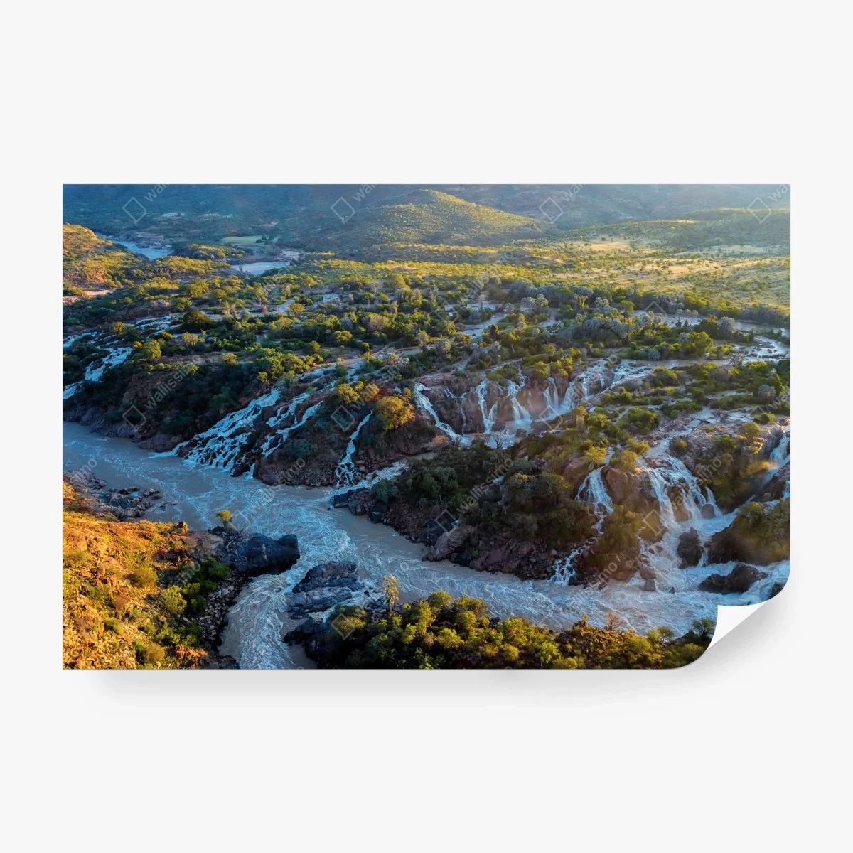 Wall mural Epupa Falls sunrise over Kunene River ⁕ Wallissimo®