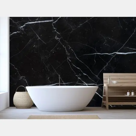 Wall mural black marquina marble texture for modern interiors • Wallissimo®
