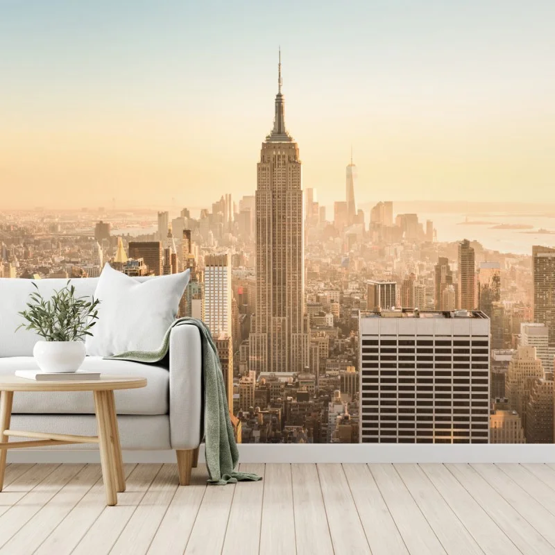 Wall mural New York skyline at golden hour