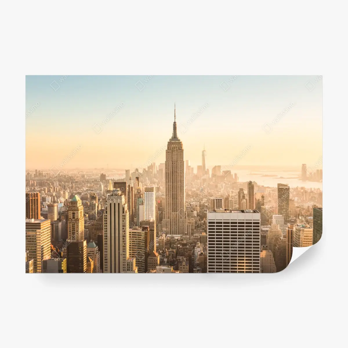 Wall mural New York skyline at golden hour ⁕ Wallissimo®