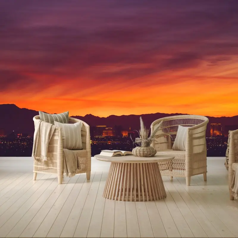 Wall mural Las Vegas sunset skyline panorama