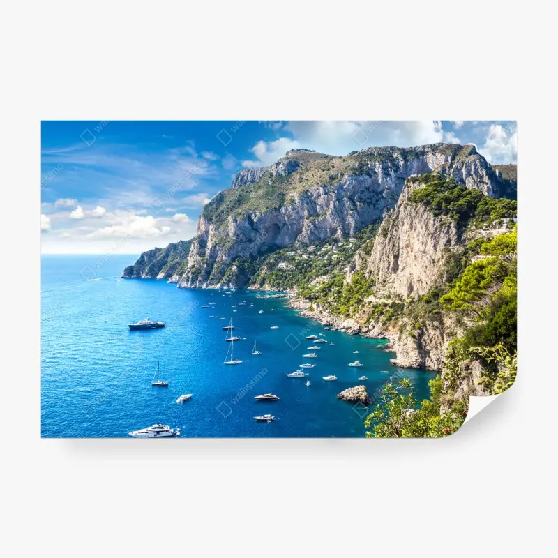 Wall mural Capri summer coastline panorama