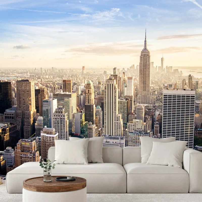 Wall mural New York skyline at sunrise