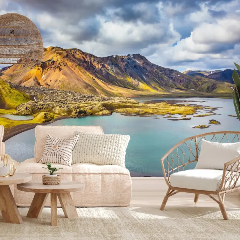 Wall mural summer lake in Iceland