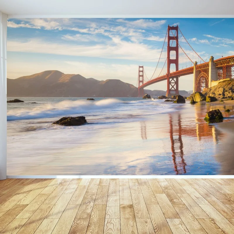 Wall mural Golden Gate Bridge at sunset