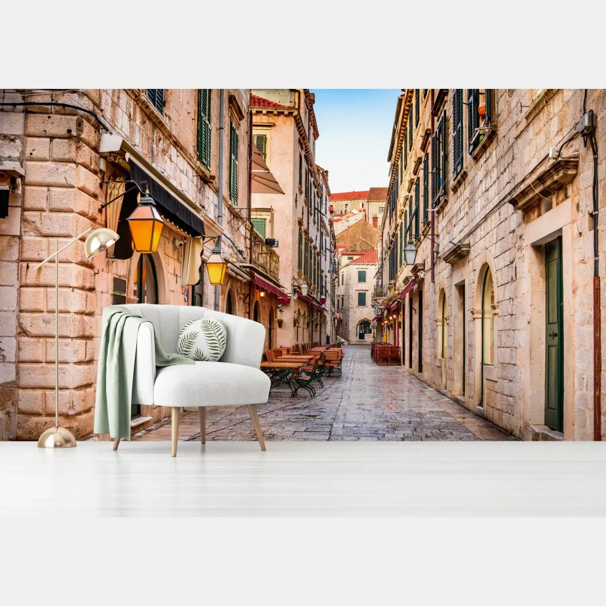 Wall mural Dubrovnik old town street • Wallissimo®