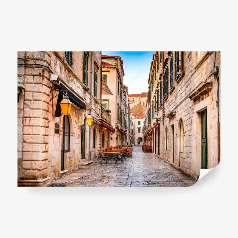 Wall mural Dubrovnik old town street