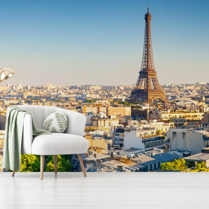 Wall mural Paris skyline with the Eiffel Tower