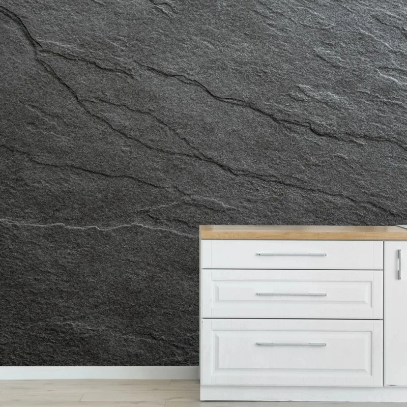 Wall mural dark slate stone texture