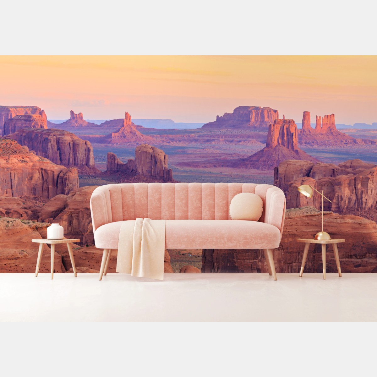 Wall mural Monument Valley desert sunset panorama • Wallissimo®