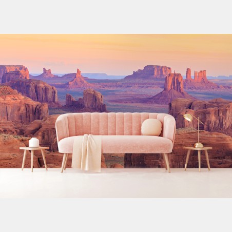 Wall mural Monument Valley desert sunset panorama • Wallissimo®