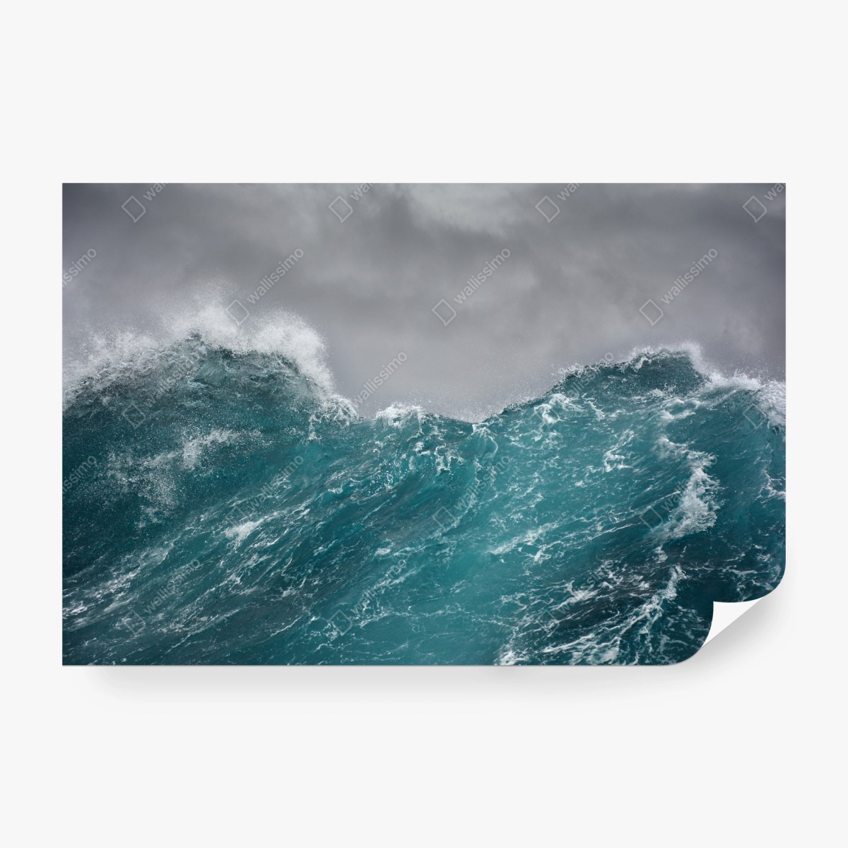 Wall mural turbulent turquoise ocean waves ⁕ Wallissimo®