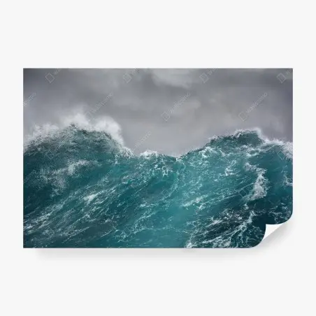 Wall mural turbulent turquoise ocean waves • Wallissimo®