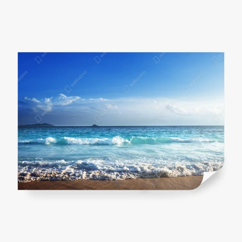 Wall mural tropical Seychelles beach at sunset ⁕ Wallissimo® Wall mural tropical Seychelles beach at sunset ⁕ Wallissimo®
