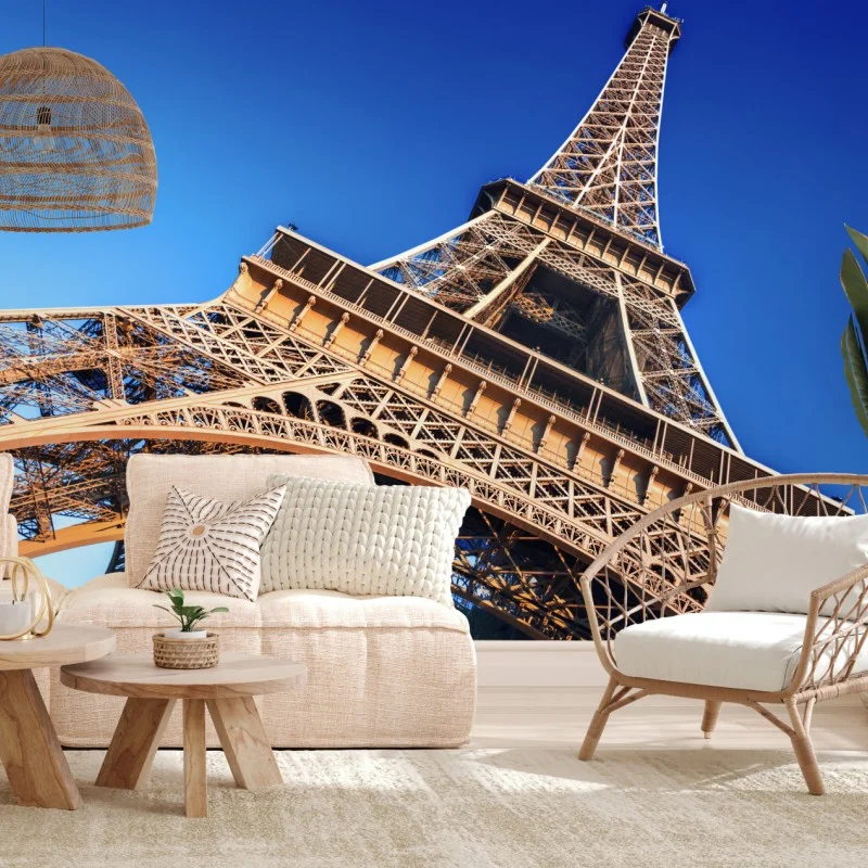 Wall mural Eiffel Tower close-up in Paris