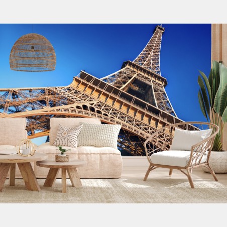 Wall mural Eiffel Tower close-up in Paris • Wallissimo®