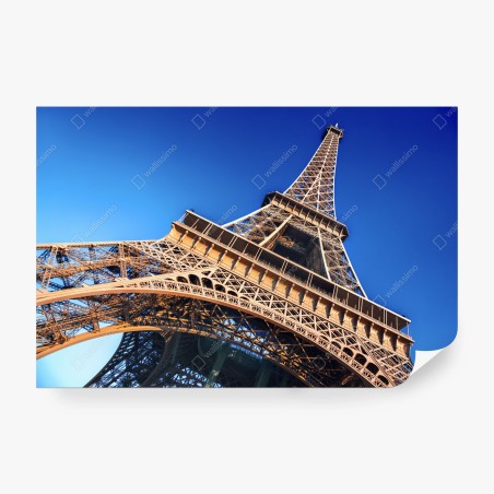 Wall mural Eiffel Tower close-up in Paris • Wallissimo®
