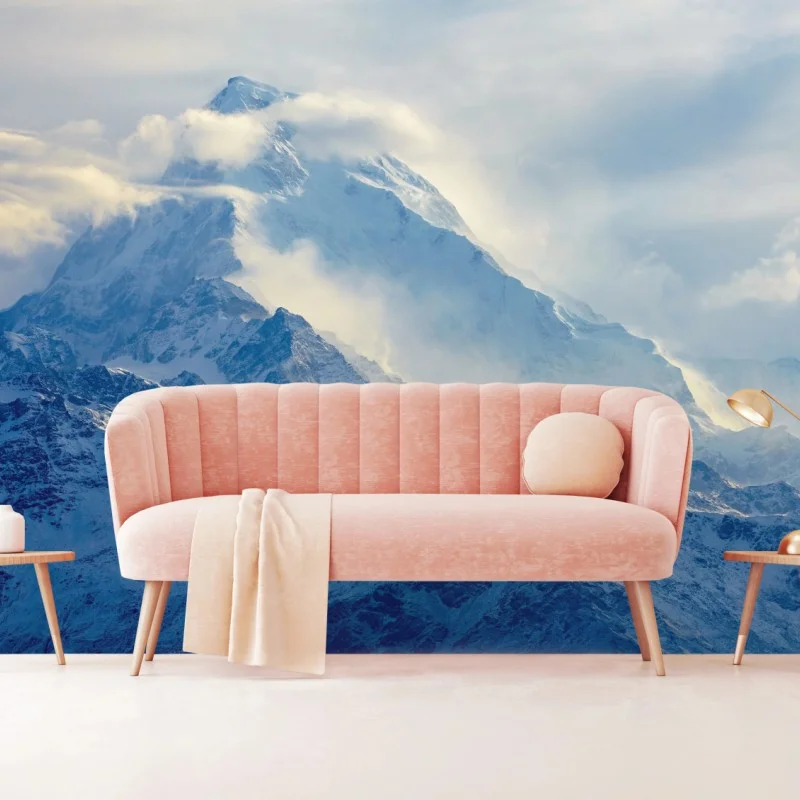 Wall mural majestic snow-covered mountain peak