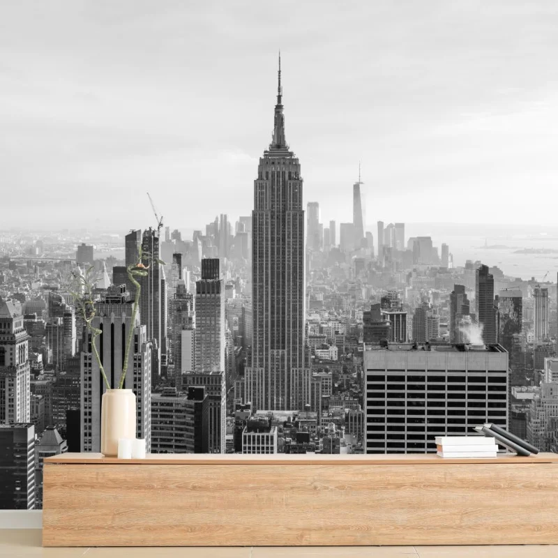 Wall mural New York skyline in black and white