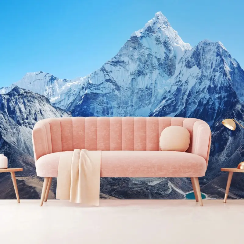 Wall mural majestic snow-covered mountain peak