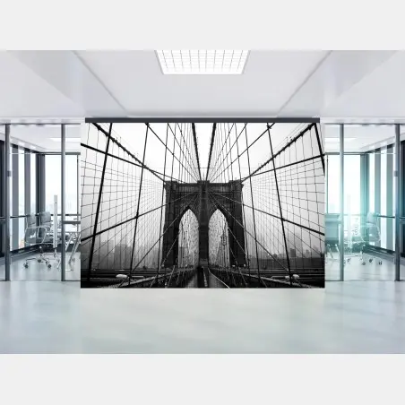 Wall mural Brooklyn Bridge geometric perspective • Wallissimo®