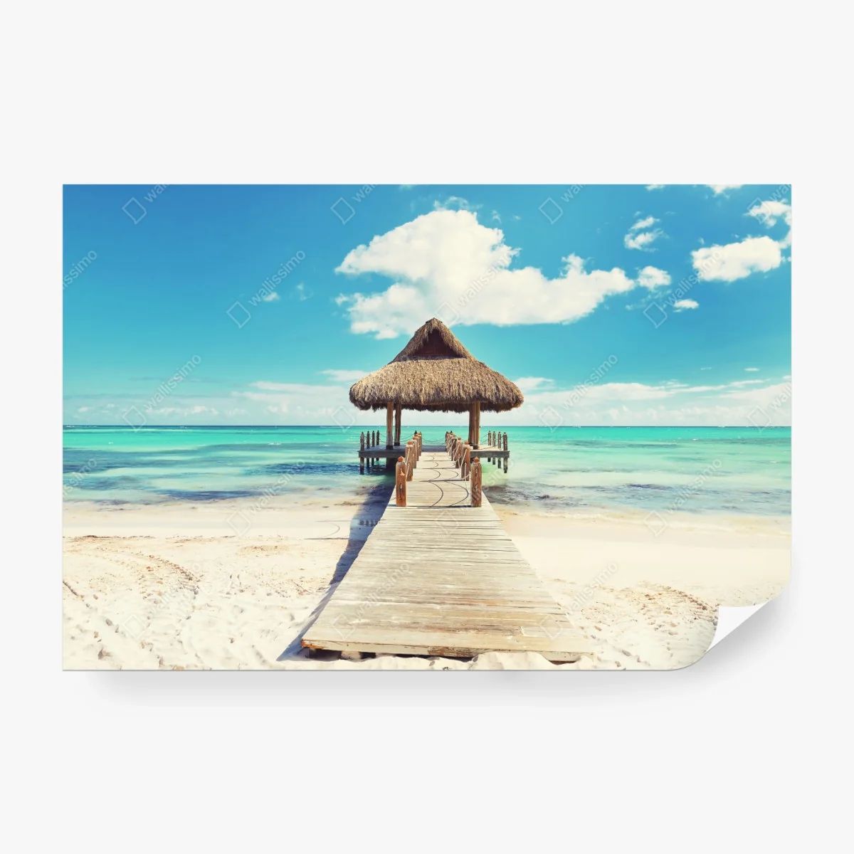 Wall mural tropical pier in Punta Cana • Wallissimo® Wall mural tropical pier in Punta Cana • Wallissimo®