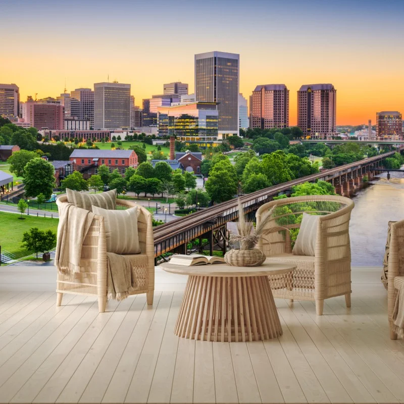 Wall mural Richmond skyline at sunset