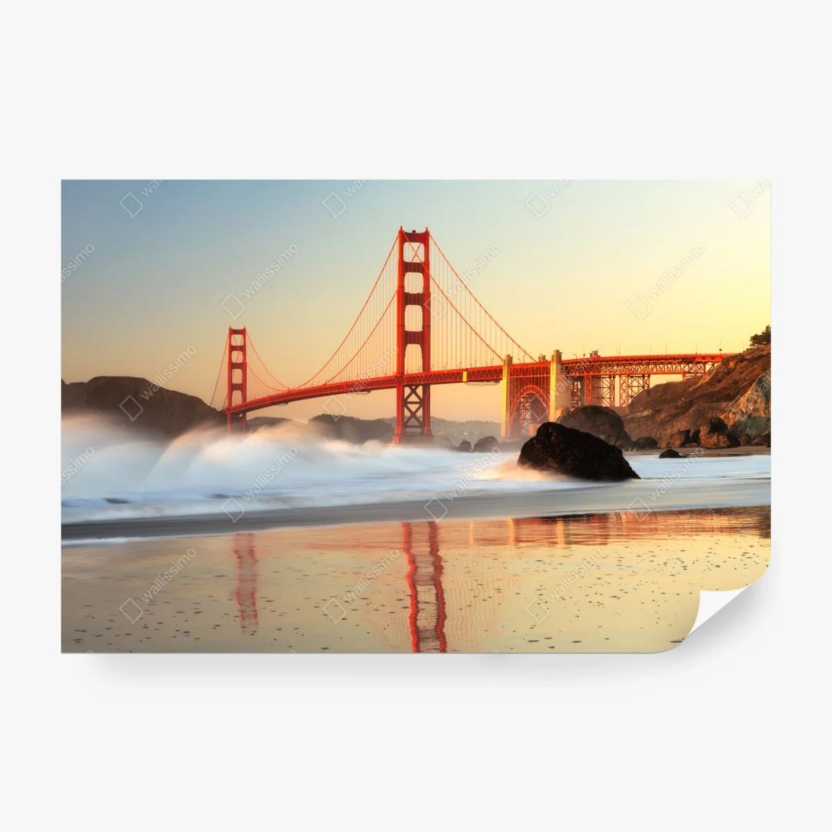 Wall mural Golden Gate bridge at sunset ⁕ Wallissimo® Wall mural Golden Gate bridge at sunset ⁕ Wallissimo®