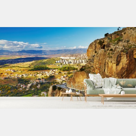 Wall mural dramatic cliffs of Constantine cityscape • Wallissimo®