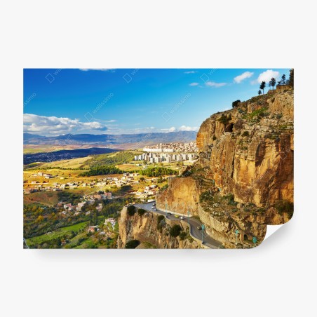 Wall mural dramatic cliffs of Constantine cityscape • Wallissimo®