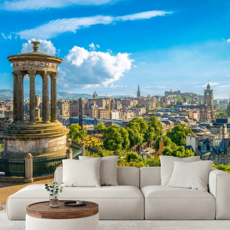 Wall mural Edinburgh skyline from Calton Hill
