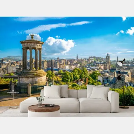 Wall mural Edinburgh skyline from Calton Hill • Wallissimo®