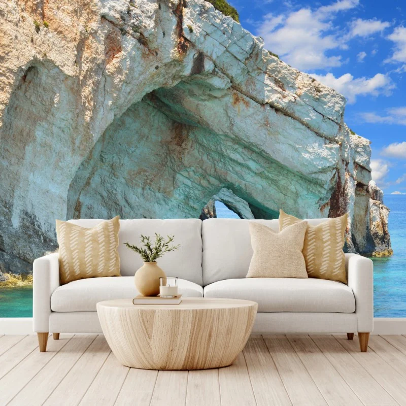 Wall mural blue caves of Zakynthos