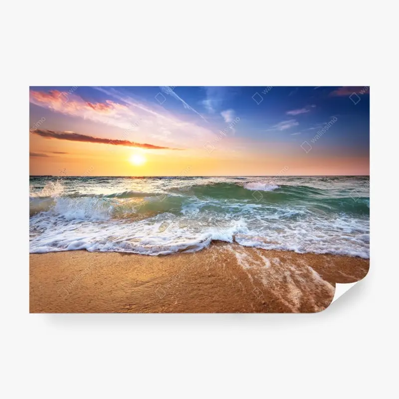 Wall mural green botanical leaf pattern • Wallissimo®