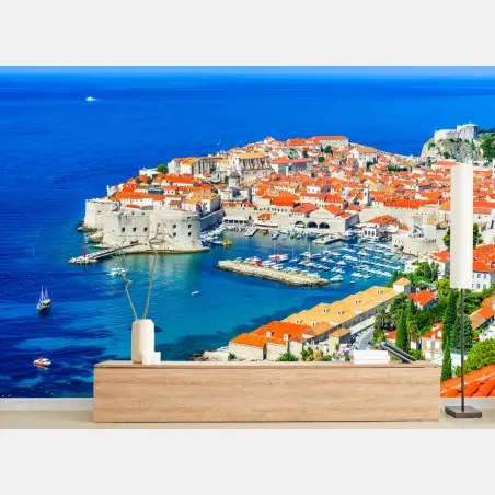 Wall mural Dubrovnik old town panorama • Wallissimo®