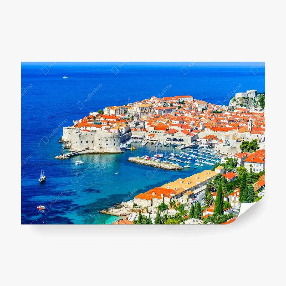 Wall mural Dubrovnik old town panorama ⁕ Wallissimo®