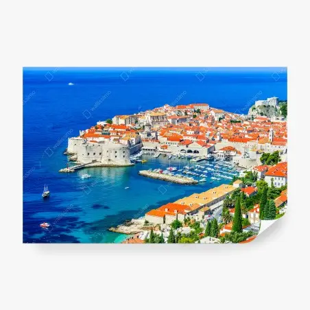 Wall mural Dubrovnik old town panorama • Wallissimo®