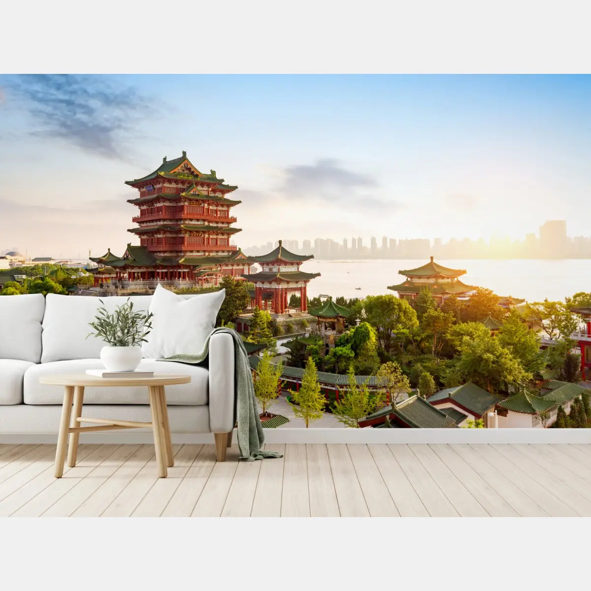 Wall mural Tengwang Pavilion at sunrise • Wallissimo®