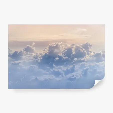 Wall mural gentle clouds above blue sky • Wallissimo®