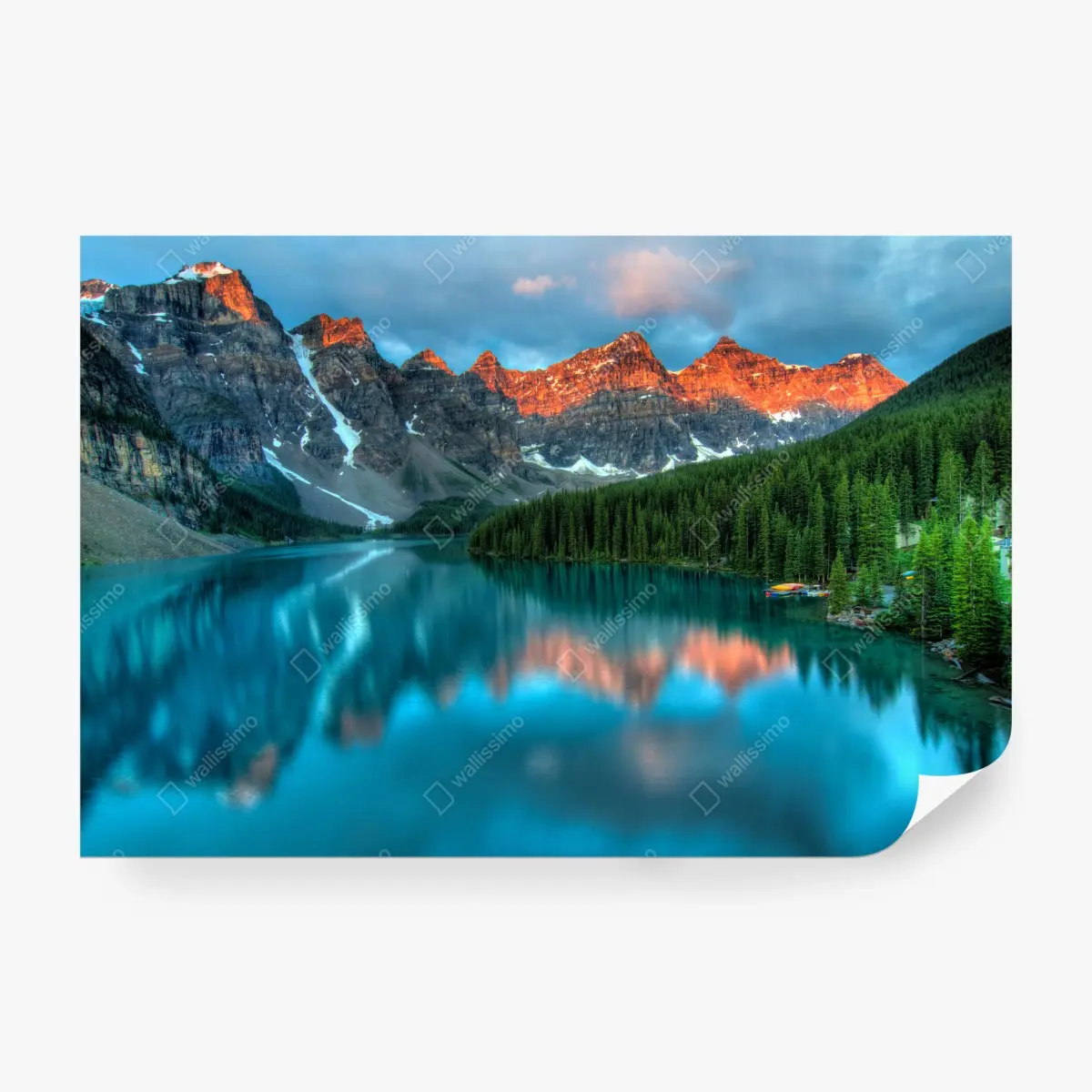 Wall mural Moraine Lake sunrise alpenglow • Wallissimo®