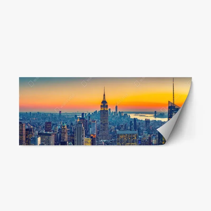 Repositionable sticker golden autumn forest path • Wallissimo®