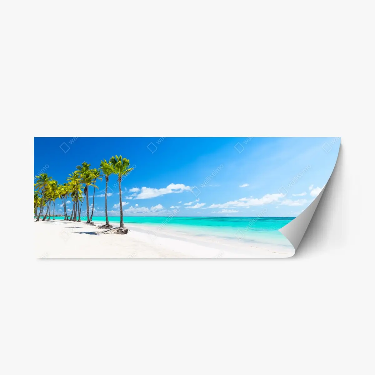 Repositionable sticker tropical beach panorama in Punta Cana • Wallissimo® Repositionable sticker tropical beach panorama in Punta Cana • Wallissimo®