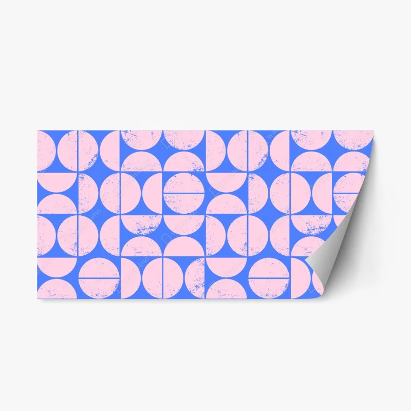 Repositionable sticker pastel geometric circle pattern