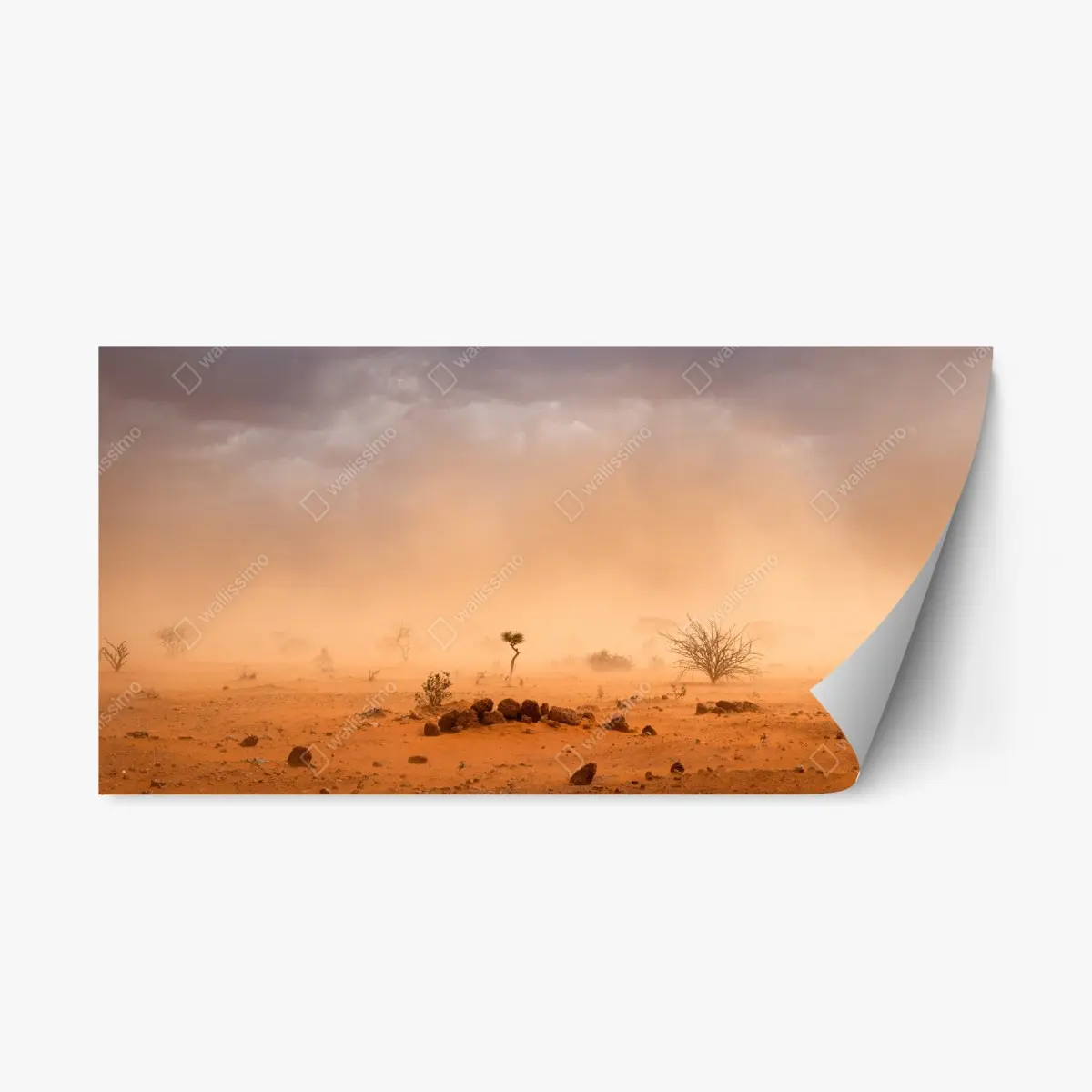 Repositionable sticker dusty sandstorm over Dollo Ado, Ethiopia ⁕ Wallissimo® Repositionable sticker dusty sandstorm over Dollo Ado, Ethiopia ⁕ Wallissimo®