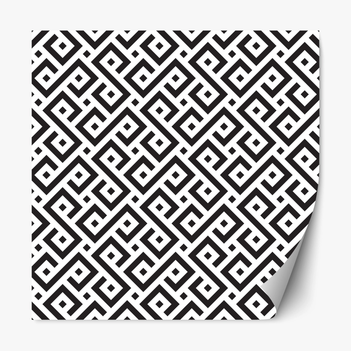 Repositionable sticker timeless black and white geometric pattern • Wallissimo® Repositionable sticker timeless black and white geometric pattern • Wallissimo®