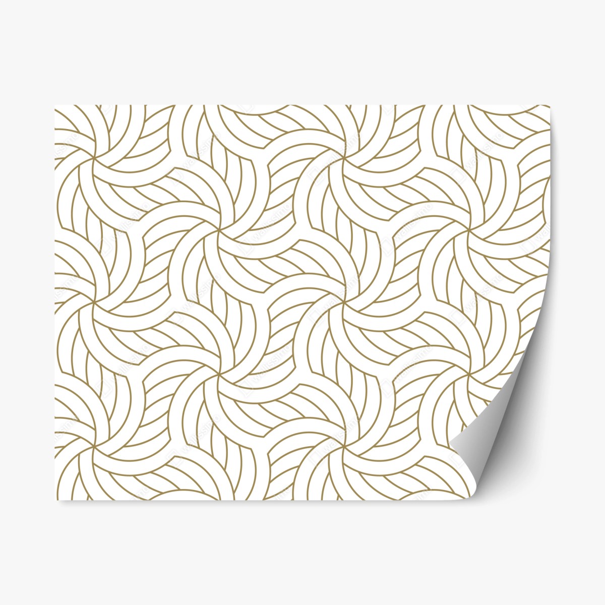 Repositionable sticker gold geometric swirl pattern • Wallissimo® Repositionable sticker gold geometric swirl pattern • Wallissimo®