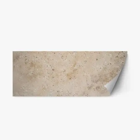 Repositionable sticker beige travertine stone texture • Wallissimo®