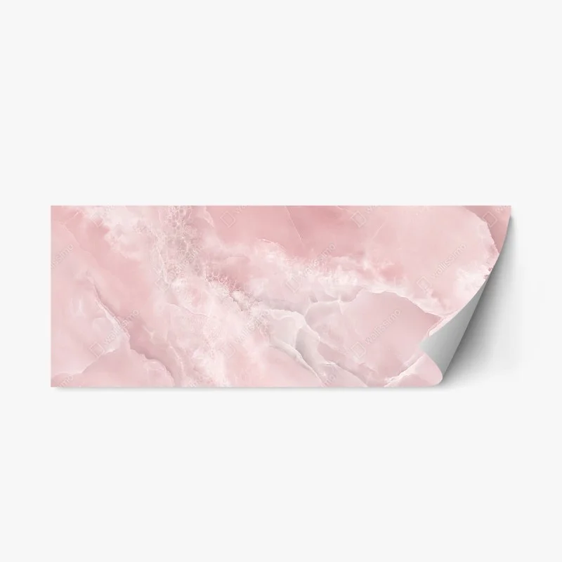 Repositionable sticker soft pink marble texture